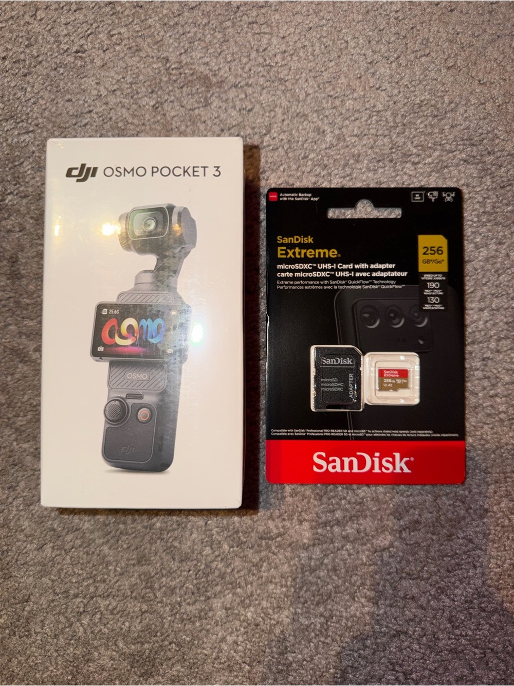 BNWT Dji Osmo Pocket 3 and Sandisk 256 GB Memory Card
